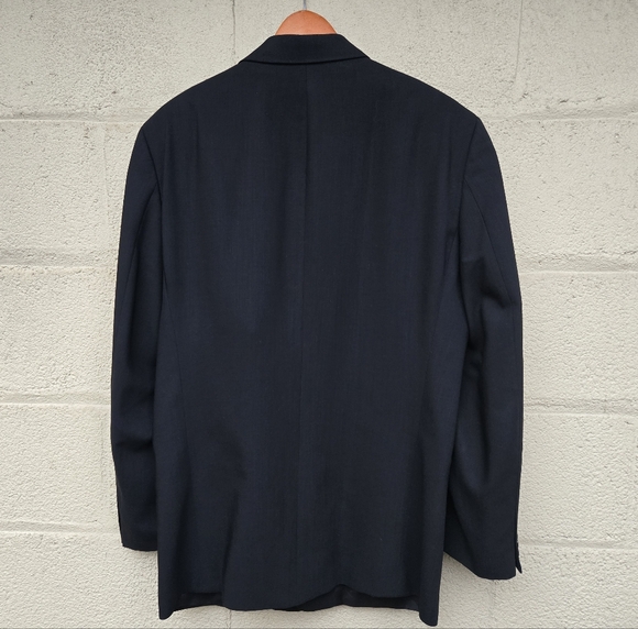 Hugo Boss  Einstein/Sigma Black 100% Wool USA Made 3 Btn Blazer Jacket ● 42R - Picture 3 of 6